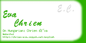 eva chrien business card